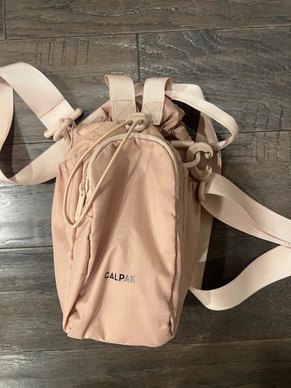 Calpak Blush Pink Nylon Mini Crossbody Bag